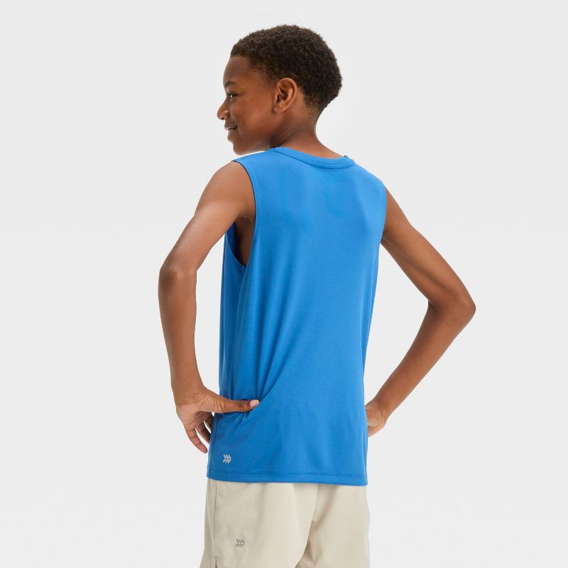 Boys&#39; Sleeveless &#39;Surf Tour&#39; Graphic T-Shirt - All In Motion™ Blue, 3 of 4