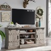 SinCiDo Farmhouse TV Stand for Up to 85" TVs, Rustic Entertainment Center w/Sliding Barn Door, Media Console w/Storage Cabinet - 2 of 4