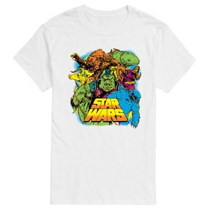 Men's - Star Wars - Neon Alien Creatures Short Sleeve Graphic T-Shirt - 1 of 3