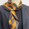 Wrapables Satin Neckerchief Square Scarf 26.5 x 26.5 Inches, Leopard Spots - 4 of 4