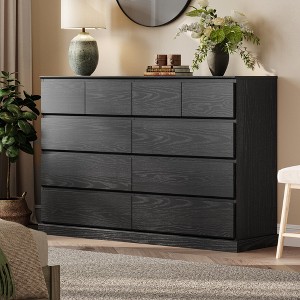 Modern Wooden Dresser Cabinet, 54" Wide 8/9/10 Drawer Chest of Drawers, Large Storage Organizer for Bedroom, Closet, and Living Room - 1 of 4