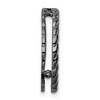 Black Bow Jewelry Black Plated Sterling Silver Stackable Medium Rope Slide, 20mm - 2 of 4