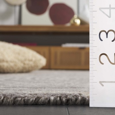 Gray Abstract Tufted Handmade Wool Area Rug, 8' x 10'