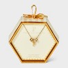 14K Gold Dipped Cubic Zirconia Rondelle Initial Necklace - A New Day™ Gold - 3 of 4
