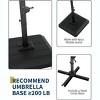 10' x 10' Heavy Duty Square Solar Cantilever Umbrella, 2-Tier Aluminum  Outdoor Patio Umbrella with Weighted Base 360-Degree Rotation for Backyard - 3 of 4