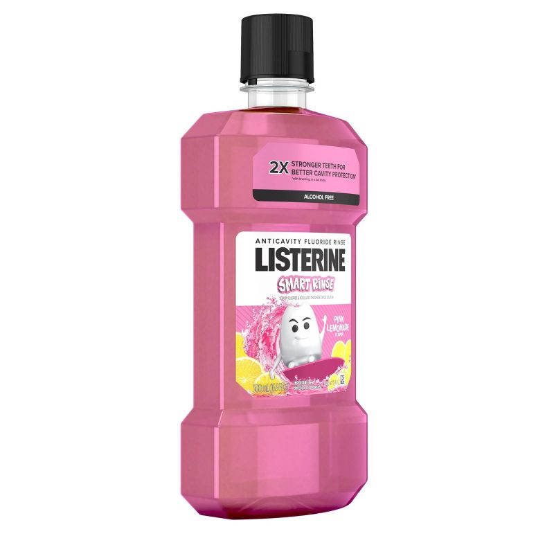 Listerine Smart Rinse Kids Fluoride Mouthwash Pink Lemonade - 500ml, 4 of 8