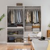 Famapy White Armoire With Hanging Rod and Mirrored Doors - 2 of 4