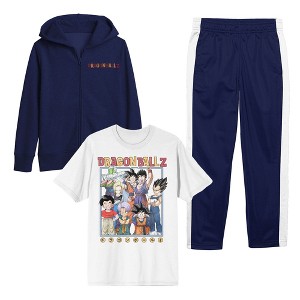 Youth Boys Dragon Ball Z 3 pc Hoodie Jogger T-shirt combo - 1 of 4