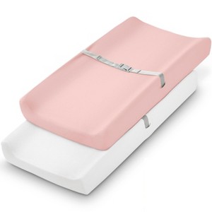 LISM 2-Pack 100% Cotton Changing Pad Covers Diaper Changing Pad Sheets - 1 of 4
