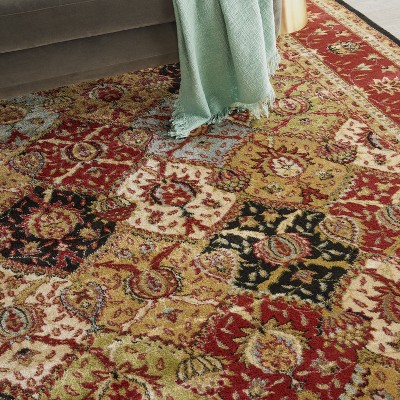 Nourison Modesto Multicolor Round Synthetic Area Rug