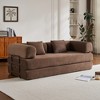 Whisen Convertible Sleeper Sofa Bed, Corduroy Folding Couch, Floor Sofa Lounge Couch with Pillow, Fixed-Shape Frame - 2 of 4