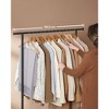 SONGMICS Clothes Rack with Wheels, Clothing Rack for Hanging Clothes, 38.8 Inches Metal Garment Rack with Shelf, Rustic Brown and Ink Black - 3 of 4