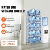 VEVOR 5 Tiers Water Jug Holder, 5 Gallon Water Bottle Holder, Double Row Water Bottle Rack for 10 Bottles, Heavy Duty Water Jug Rack, Silver Gray - 3 of 4
