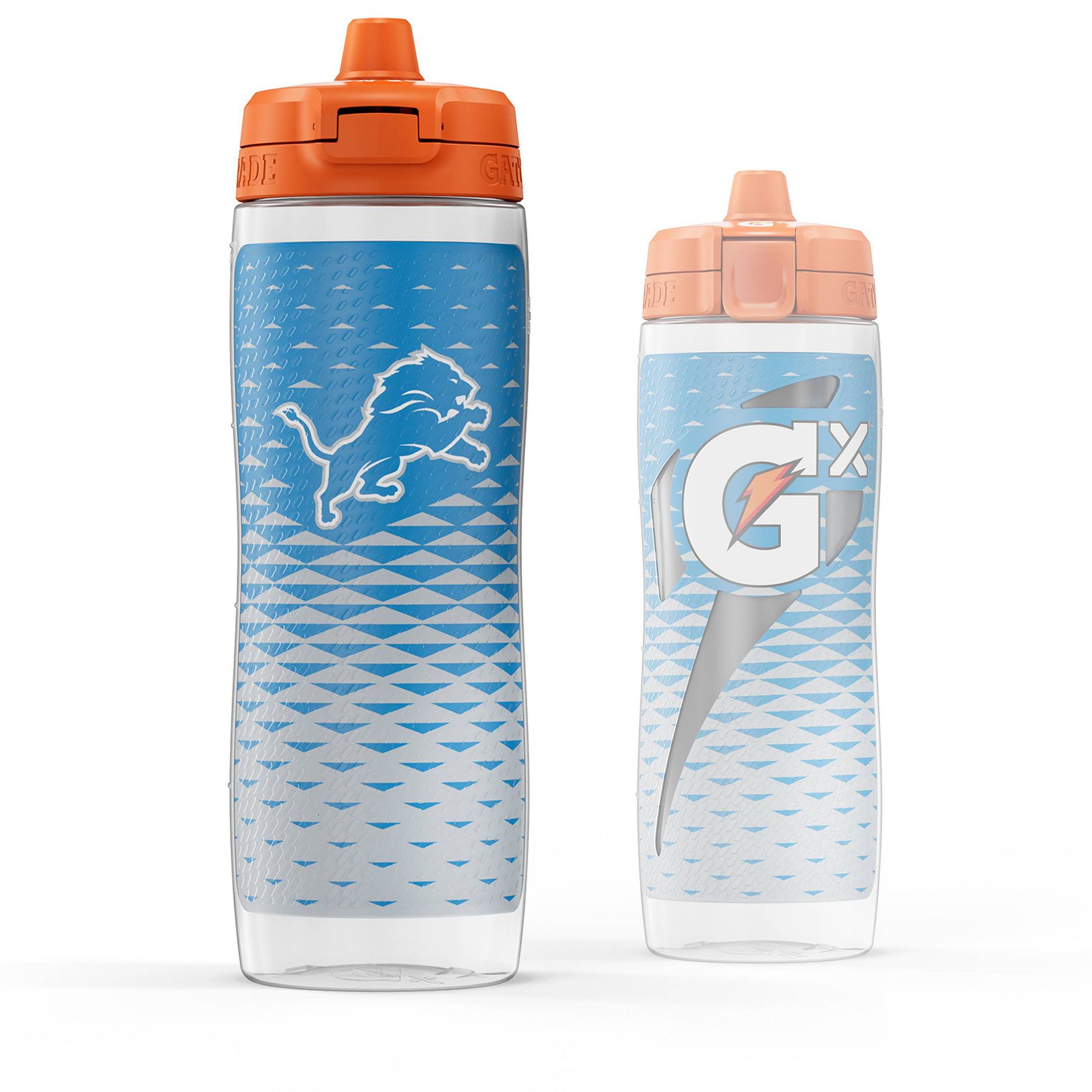NFL Detroit Lions Gatorade Gx Plastic Water Bottle - 30oz: Portable Drinkware, Light Blue