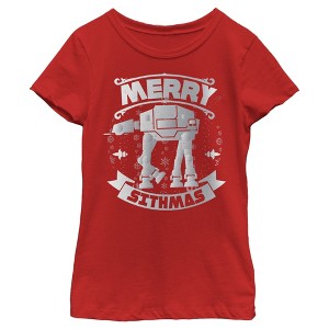 Girl's Star Wars Christmas Sithmas AT-AT T-Shirt - 1 of 4
