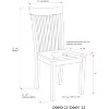 Kings Brand Furniture - Kurmer Solid Wood Dining Room Side Chairs, Set of 2, Natural Oak - 2 of 3