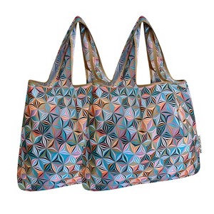 Wrapables Foldable Tote Nylon Reusable Grocery Bag (Set of 2) - 1 of 4