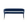 Meridian Furniture,Destiny Navy Velvet Bench - 2 of 4