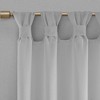 JUJABU 1 pc 50"x84" Floral Embellished Cuff Tab Top Solid Curtain Panel - 3 of 4