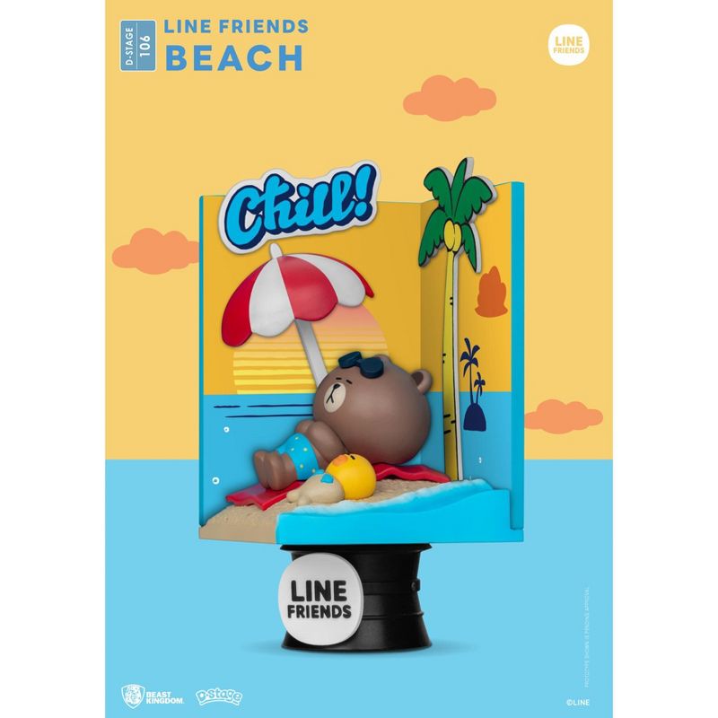 Line Friends Diorama Stage-106-Line Friends-Beach (D-Stage), 2 of 5