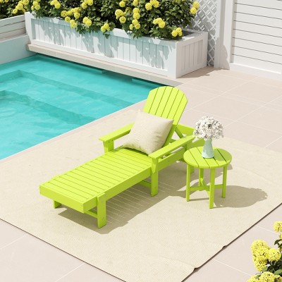WestinTrends Dylan 2 Piece Adirondack Reclining Chaise Lounge With Arms