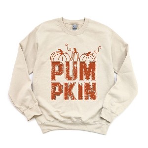 Simply Sage Market Women's Graphic Sweatshirt Pumpkin Distressed - 1 of 4