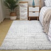 Area Rug for Living Room, Modern Plaid Rugs, Non-Slip Jute Backing, Indoor Floor Carpet - 3 of 4