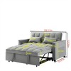 XINGHANZHENXUAN 3-in-1 Velvet Convertible Loveseatm, Sleeper Sofa Bed with Adjustable Backrest & Storage - 2 of 4