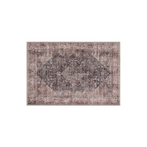 World Rug Gallery Calista Multi Vintage Indoor Rug – Machine Washable Flat Pile with Non-Slip Backing - 1 of 4