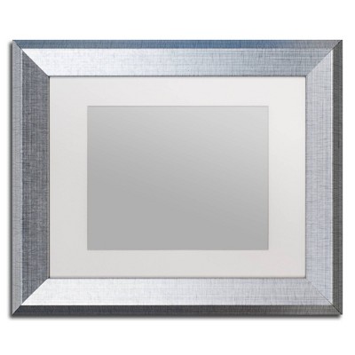 Trademark Fine Art 11"x14" Heavy Duty Silver Frame with White Mat