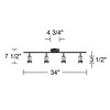 Pro Track 4-Light Heads LED Ceiling or Wall Track Light Fixture Kit GU10 Dimmable Black Brushed Nickel Finish Modern Kitchen Bathroom 34 Wide - 4 of 4