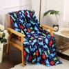 Kate Aurora Ultra Soft & Plush Oversized Dinosaurs Hypoallergenic Throw Fleece Blanket - 50 in, W x 60 in. L - 2 of 3