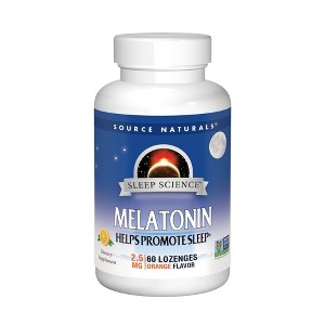 Melatonin 2.5mg Sublingual-Orange by Source Naturals, Inc.  -  60 Lozenge - 1 of 3