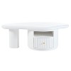 NicBex White Cloud Shape Coffee Table with Storage,Irregular Center Table with Small Stools for Living Room - 4 of 4
