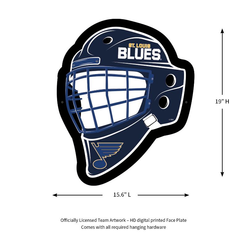 Evergreen Ultra-Thin Edgelight LED Wall Decor, Helmet, St. Louis Blues- 15.6 x 19 Inches Made In USA, 2 of 7