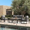 LayinSun Outdoor Patio Furniture Aluminum Couch, All-Weather Metal Sofa with 5" Thick Cushions for Porch, Balcony - 2 of 4