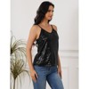 Coolmee Womens Tank Tops Casual Fashion V Neck Strappy Sequin Sparkle Shimmer Camisole Sleeveless Tanks Tops - 3 of 4