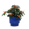 Set of 3 Modern Round Ceramic Planter Pots with Built-In Drainage, Glossy Ceramic Flower Pots for Windowsills, Patio, or Garden – The Pop Home - 2 of 4