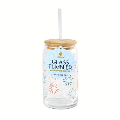 Manna 15oz Firework Glass Tumbler