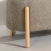 South Shore Flam Bench Gray: Upholstered, Rubberwood Legs, Scandinavian Style, 250 lb Capacity - 3 of 4