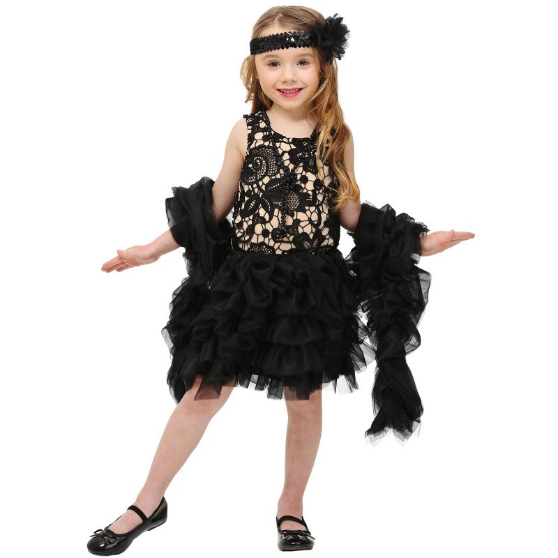 HalloweenCostumes.com Toddler Dazzling Flapper Costume, 1 of 2