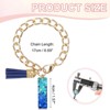 Unique Bargains Epoxy Resin Colorful Glittery Personalized Keychain Blue - 2 of 4