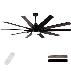 BestParts 72 Inch Ceiling Fan, Lighted Ceiling Fan, Remote Control, Reversible Quiet Motor, 3 Color Temperatures, Farmhouse Style - 1 of 4