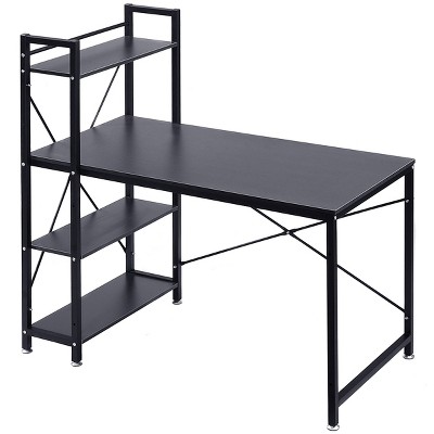 Tangkula Computer Desk Home Office Desk PC Laptop Study Workstation Table With 4 Shelves