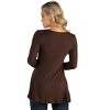 24seven Comfort Apparel Womens Long Sleeve Solid Color Swing Style Flared Maternity Tunic Top - 3 of 4