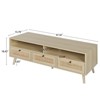 Angel Sar Rattan TV Stand for TVs up to 55 inches, Media Entertainment Center with Drawer - 2 of 4