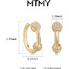 14K Gold-Plated Huggie Hoops with CZ Beads - Dainty & Hypoallergenic Minimalist Earrings for Women - 4 of 4