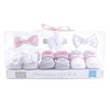 Hudson Baby Infant Girl Headband and Socks Giftset 6pc, Gray Cloud, One Size - 2 of 2