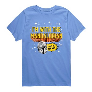 Boys' - The Mandalorian - Im With Mando Short Sleeve Graphic T-Shirt - 1 of 3