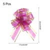 Unique Bargains Wedding Baskets Presents Large Pull Bow Bright Gift Wrapping Ribbon 5 Pcs - 2 of 4